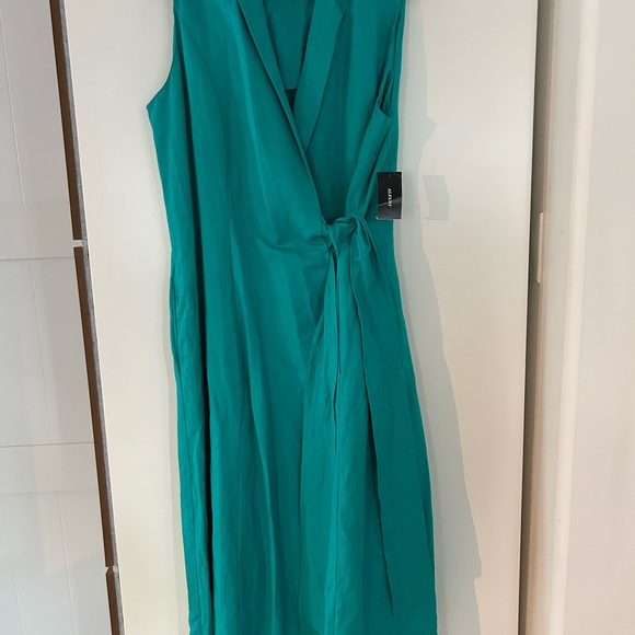 Alfani | Dresses | Alfani Green Sleeveless Wrap Midi Dress | Poshmark